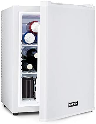 KLARSTEIN Happy Hour Mini Frigo de Chambre Ultra Compact, Mini Bar, Refrigerateur Aliments, Boissons, Etagères Réglables, Petit Frigo Camping, Voiture, Mini Frigo Cosmetique, Silencieux, 5-15°C, 40L Avis, Fiche Technique et Prix au Maroc