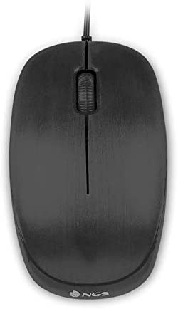 NGS FLAME BLACK - Souris Optique 1000dpi avec Câble USB, Souris pour Ordinateur ou o Laptop avec 3 Boutons, Ambidextre, Noir Fiche Technique et Prix au Maroc