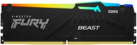 Kingston Fury Beast DDR5 RGB 16GB (2x8GB) 5200MT/s DDR5 CL40 DIMM Mémoire pour PC de Gamer Kit de 2 - KF552C40BBAK2-16 Fiche Technique et Prix au Maroc