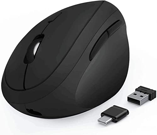 TSYMO Souris Bluetooth ergonomique rechargeable sans fil Bluetooth / USB / USB C 1 à 3 appareils, commutation libre et silencieuse pour les petites mains Fiche Technique et Prix au Maroc