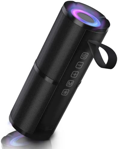 AY Enceinte Bluetooth Portable 14W, Haut-Parleur Bluetooth 5.0 sans Fil avec Lumière LED et Son Stéréo HD, Double Couplage, Microphone Intégré, 24H de Lecture, Parfait pour la Maison,Extérieur,Voyage Fiche Technique et Prix au Maroc
