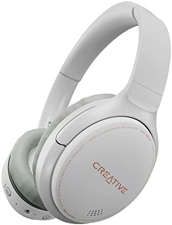 Creative Zen Hybrid Casque Circum-Aural sans Fil avec Suppression Active du Bruit Hybride, Mode Ambiant, 27 Heures Batterie, Bluetooth 5.0, AAC, Blanc Fiche Technique et Prix au Maroc