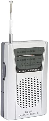 Radios Portables, Radio AM/FM de Poche, Mini Radios, avec Haut-Parleur 5 W, Prise Casque, Gris Argenté Fiche Technique et Prix au Maroc