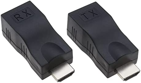 2pcs Émetteur d'extension HDMI vers RJ45 Récepteur HDMI vers RJ45 1080p Accessoires d'extension HDMI pour Décodeur TV Haute Définition DVD Fiche Technique et Prix au Maroc