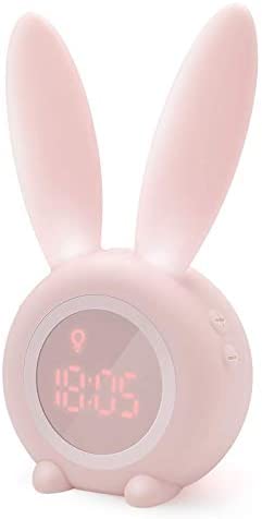 Homealexa Réveil Matin à Induction en Forme de Lapin Mignon, Intelligent Réglage Automatique de la Lumière de Respiration, Affichage Automatique Temps/Date/Température, Contrôle Vocal ou Tremblement Fiche Technique et Prix au Maroc