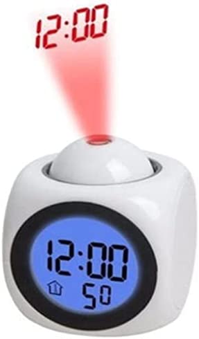 Kaishuai Reveil,Reveil projecteur,Reveil numerique,reveil projecteur Plafond,Voix Disant l'heure Horloge Digitale Blanche,LCD Alarm Clock,pour Chambre à Coucher,Chevet,Maison,Snooze/Horloge de Bureau Fiche Technique et Prix au Maroc