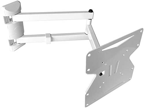 Support Mural TV Blanc inclinable et pivotant 15-50 Pouces VESA 200 60 cm Extensible Modèle: S89W Fiche Technique et Prix au Maroc