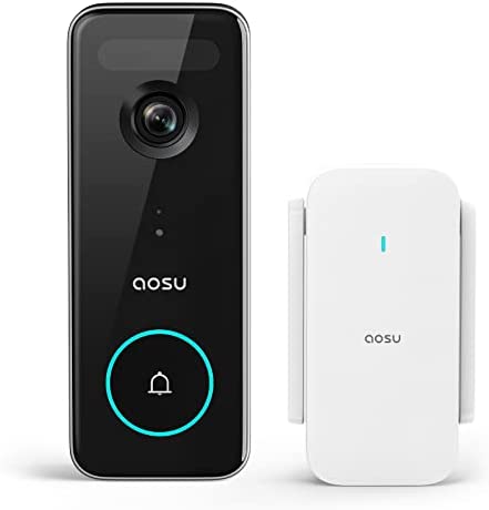 AOSU Sonnette sans Fil avec Caméra HD 5MP WiFi Sonnette Extérieure Étanche avec Batterie, Visiophone sans Fil avec Radar et PIR détection, Wi-FI 5/2,4 GHz, Carte SD, Support Alexa (Black) Avis, Fiche Technique et Prix au Maroc