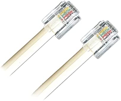 APM 570841 - Cordon Adsl Rj11 Connecteurs Mâle/Mâle Blanc - 5M de longueur - Cordon doux et flexible pour relier à un boîtier ou un modem ADSL Fiche Technique et Prix au Maroc