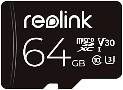 Reolink Carte Mémoire 64Go MicroSDXC, Classe 10 U3 TF, Compatible avec Caméra de Surveillance Reolink Fiche Technique et Prix au Maroc