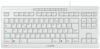 CHERRY STREAM KEYBOARD TKL, disposition française, clavier AZERTY, clavier filaire, Blue Angel, mécanisme à ciseaux SX, frappe silencieuse, blanc-grisAvis,  Fiche Technique et Prix au Maroc