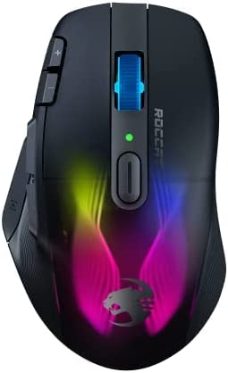 Roccat Kone XP Air – Souris Gaming sans-fil, Capteur Optique 19K DPI, 100h d’autonomie, Station de charge RGB, éclairage AIMO RGB, Noir Fiche Technique et Prix au Maroc