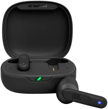 JBL Wave Flex, Écouteurs Intra-Auriculaires sans Fil, Resistance à l'eau IP54 et IPX2, Technologie TalkThru et AmbientAware, Autonomie de 32 Heures, en Noir Fiche Technique et Prix au Maroc