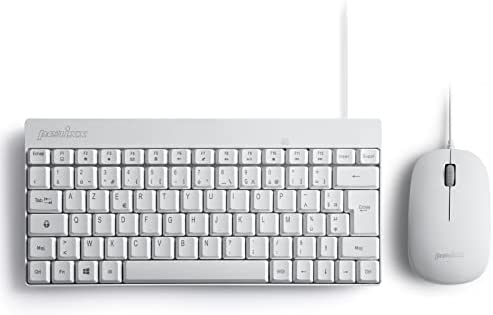 Perixx PERIDUO-212, Ensemble Clavier Souris Mini Filaire pour Windows - 12 Touches Multimédia, Blanc, AZERTYAvis,  Fiche Technique et Prix au Maroc