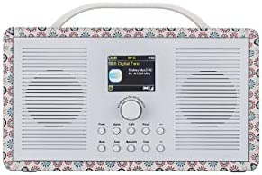 ALANO FM/Dab+ Radio/Bluetooth/AUX in Radio Dab Portable Couleur Bois avec écran Couleur 2,4 TFT et Mode Double Alarme, Radio Dab au Design rétro pour Jardin et Cuisine (Motif Fleuri) Fiche Technique et Prix au Maroc