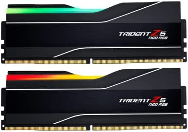 G.Skill Trident Z5 Neo RGB Series Lot de 2 barrettes de mémoire SDRAM DDR5 6000 PC5-48000 CL30-38-38-96 1,35 V Noir mat 32 Go (2 x 16 Go) Fiche Technique et Prix au Maroc