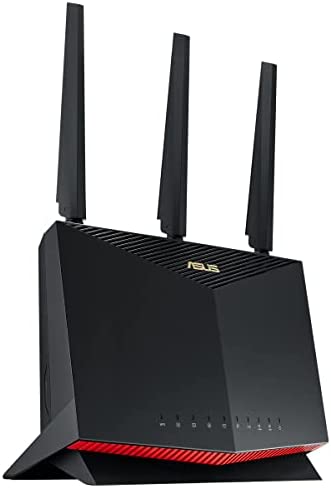 ASUS RT-AX86U Pro - Routeur Gaming AX5700 Wi-FI 6, Double Bande, Mode Gaming Mobile, AiProtection Pro Gratuit à Vie, AiMesh, Port 2.5G, Port Gaming, Adaptive QoQ et redirection de Port Fiche Technique et Prix au Maroc