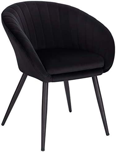WOLTU 1 pièce Chaise de Salle à Manger rembourrée en Velours Pieds en métal,Chaise de réception Couleur Noir BH244sz-1 Fiche Technique et Prix au Maroc