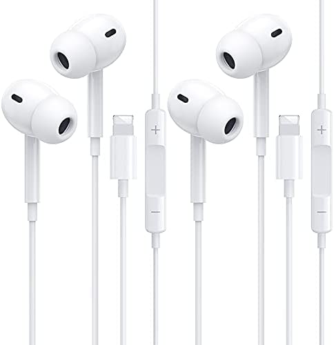 2 Pack Ecouteurs pour iPhone,Casque pour iPhone 11,Casque antibruit filaires stéréo HiFi avec Micro et contrôle du Volume intégrés, Compatible avec iPhone 14/13/13 Pro/12/12Pro/12/11Pro/X/XS/SE/XR/8/7 Fiche Technique et Prix au Maroc