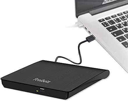 Froibetz Graveur DVD CD Externe Externe USB 3.0 DVD-R CD-RW Lecteur de Cartes Portable Ultra Fin avec Mac/OS/XP/Win10/Win7/Win8 Fiche Technique et Prix au Maroc