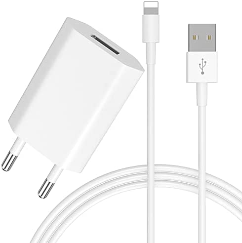 Chargeur pour iPhone 11 8 Plus 7 6 SE 2020 6S X XR XS Pro Max, Airpods, Remplacement Apple Original Phone Charger Câble Secteur Prise USB Telephone Charge Cable Fiche Technique et Prix au Maroc