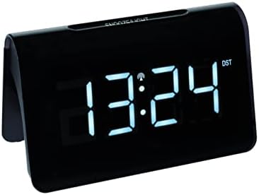 TFA Dostmann Réveil Radio-piloté numérique Icon, 60.2543.05, Réveil avec Horloge radioguidée, Plastique, Noir Chiffres LED, Adaptateur Secteur Fiche Technique et Prix au Maroc