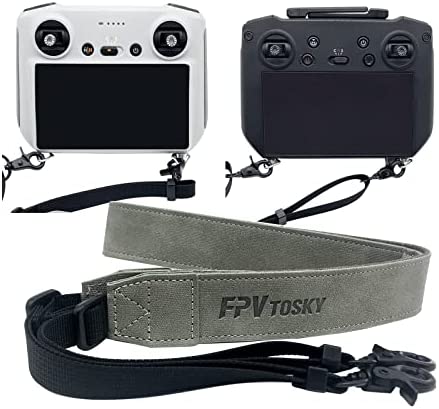 FPVtosky Sangle de Cou pour Manette DJI RC & DJI RC Pro, Bandoulière en Cuir PU pour Manette DJI Compatible avec DJI Mini 3 Pro Mavic 3 Air 2S Accessoires de Télécommande, Gris Fiche Technique et Prix au Maroc