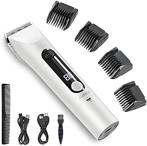 4UMOR Tondeuse Cheveux Homme Professionnelle sans Fil 6h Autonomie IPX6 Etanche 3 Vitesses Réglage de Longueur de Coupe Affichage LED Tondeuse de Précision Electrique Rechargeable pour Homme Famille Avis, Fiche Technique et Prix au Maroc