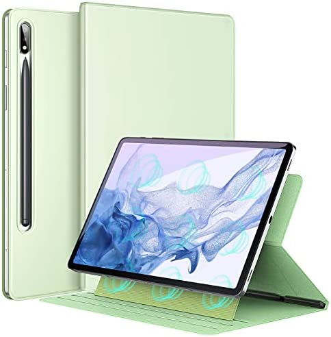 ZtotopCases Coque pour Samsung Galaxy Tab S8+ Plus 2022/S7 FE 2021/S7 Plus 2020,Étui Magnétique avec Porte-Plume,pour Samsung Tab 12,4 Pouces,Verte Fiche Technique et Prix au Maroc