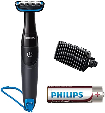 Philips Bg1024/16 Tondeuse Corps Bodygroom Noir/Bleu Outil de Protection Breveté Coupe de 0,5 mm Sabot Bidirectionnel Étanche Accessoire Douche Avis, Fiche Technique et Prix au Maroc