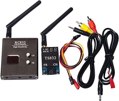 YUNIQUE France Kit Émetteur et Récepteur 48Ch 5.8G 600Mw 5Km AV Transmetteur TS832 RC832 Récepteur pour FPV Multicopter RC Avion Quadcopter Noir Fiche Technique et Prix au Maroc