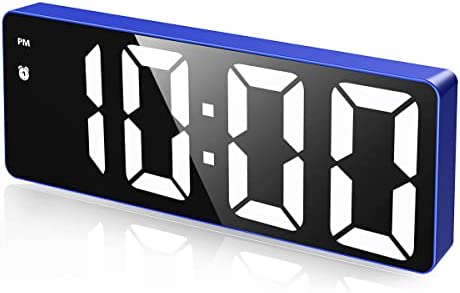 Criacr Réveil Numérique, Horloge Digitale avec Écran LED Affiche Température et Date, Réveils Matin avec Fonction Snooze, Commande Vocale, Alimenté par USB/Batterie, Boîtier Bleu et Chiffres Blancs Fiche Technique et Prix au Maroc