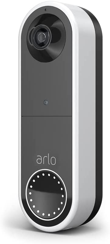 Arlo Vidéo Doorbell Sonnette connectée Wifi Sans fil Caméra HD Audio bidirectionnel, détection mouvement, sirène, vision nocturne, Essai gratuit de 90 jours inclus pour le Arlo Secure, Blanche AVD2001 Avis, Fiche Technique et Prix au Maroc