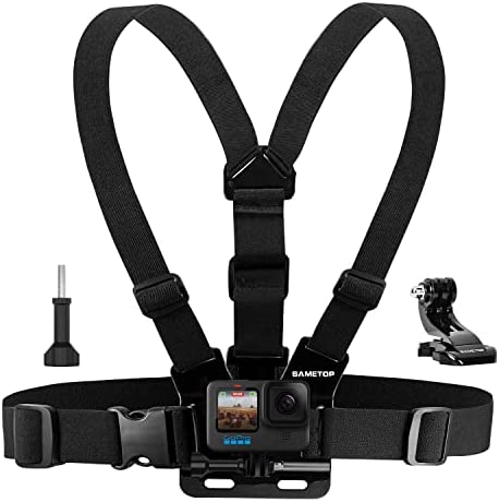 Sametop Harnais Poitrine Sangle Torse Réglable Chesty Mount Compatible avec GoPro Hero 11, 10, 9, 8, 7, 6, 5, 4, Session, 3+, 3, 2, 1, Hero (2018), Max, Fusion Caméras Sport Fiche Technique et Prix au Maroc