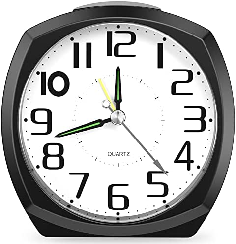 Brifit Réveil Matin, Reveil a Piles, Réveil Silencieux, Horloge de Chevet, Petit Réveil de Voyage, Réveil pour Enfants, Réveil Pointeur Lumineux, Cadran Lumineux, sans Tic-tac, Noir Fiche Technique et Prix au Maroc