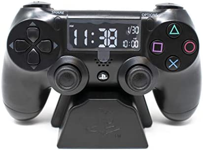 Playstation Digital Réveil LCD | PS4 Dualshock Controller Design | Utilisez Les Touches pour régler l'heure et la Date | Noir Fiche Technique et Prix au Maroc