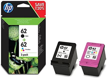 N9J71AE#301 Lot de 2 cartouches d'encre d'origine Numéro 62 Noir/cyan/magenta/jaune Fiche Technique et Prix au Maroc