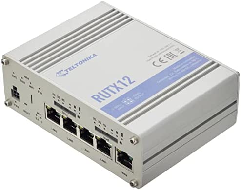 Teltonika RUTX12 routeur sans Fil Gigabit Ethernet Bi-Bande (2,4 GHz / 5 GHz) 3G 4G Argent Fiche Technique et Prix au Maroc