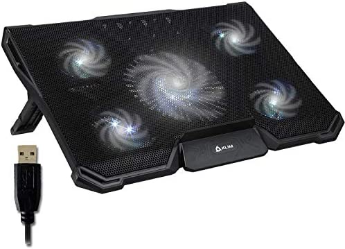KLIM Cyclone - Refroidisseur Ordinateur Portable - Nouveauté 2023 - Le Plus Puissant - Refroidissement Ultra Rapide - 5 Ventilateurs Silencieux - Refroidisseur PC Portable PS5 PS4 Xbox One - Blanc Fiche Technique et Prix au Maroc