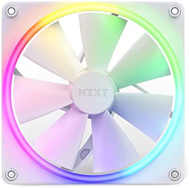 Nzxt F140 Ventilateur RGB - RF-R14SF-W1 - Personnalisation avancée de l'éclairage RGB - Refroidissement Silencieux - Vendu Seul (contrôleur RGB requis et Non Inclus) - Ventilateur 140 mm - Blanc Fiche Technique et Prix au Maroc