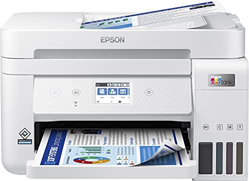 Epson Imprimante EcoTank ET-4856, avec réservoirs, Multifonction 4-en-1: Imprimante recto verso / Scanner / Copieur / Fax, A4, Chargeur, Jet d'encre couleur, Wifi Direct, Ecran, Faible coût par page Fiche Technique et Prix au Maroc