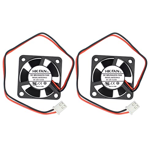 Security-01 Lot de 2 ventilateurs de refroidissement CC sans balais 30 mm x 30 mm x 10 mm 12 V 0,15 A Fiche Technique et Prix au Maroc