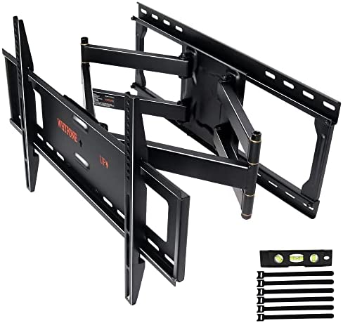 WHYFONE Support mural pour TV longue portée avec double bras articulé de 635 mm, support mural coulissant pour TV de 32 à 80 pouces, charge 75 kg, VESA 600 x 400 mm Fiche Technique et Prix au Maroc