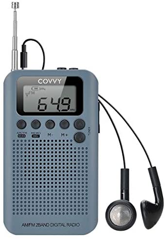 COVVY Radio Portable Mini Radio de Poche avec Haut-Parleur FM/AM Numérique Stéréo DSP Récepteur avec Réveil et Minuterie pour Maison et l'extérieur Marche Radio Personnel avec Ecouteurs Fiche Technique et Prix au Maroc
