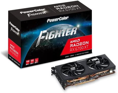 Powercolor Fighter AMD Radeon RX 6700 XT Carte Graphique de Gaming avec mémoire GDDR6 12 Go, alimentée par AMD RDNA 2, Raytracing, PCI Express 4.0, HDMI 2.1, AMD Infinity Cache Fiche Technique et Prix au Maroc