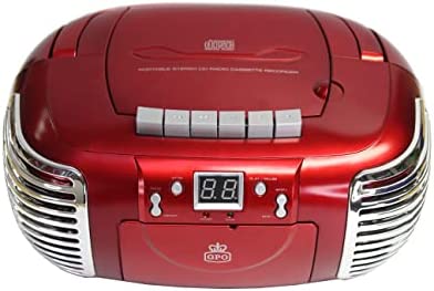GPO PCD299 Lecteur Radio Cassette et CD prise Secteur ou alimenté par piles - Rouge Fiche Technique et Prix au Maroc