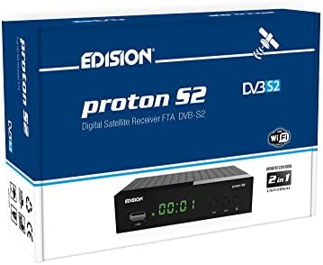 EDISION PROTON S2, DVB-S2 Full High Definition Free-Τo-Air récepteur satellite, WiFi support, Télécommande IR 2en1 Fiche Technique et Prix au Maroc