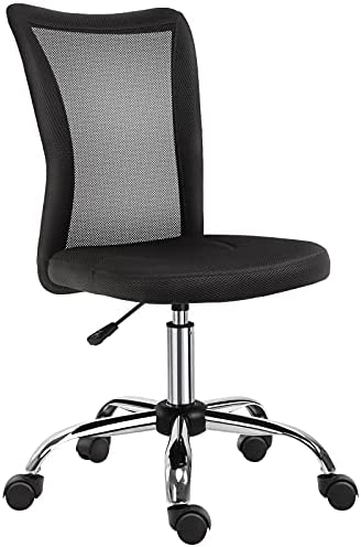 Vinsetto Chaise de Bureau Ergonomique Hauteur réglable piètement chromé pivotant 360° revêtement Maille Noir Fiche Technique et Prix au Maroc