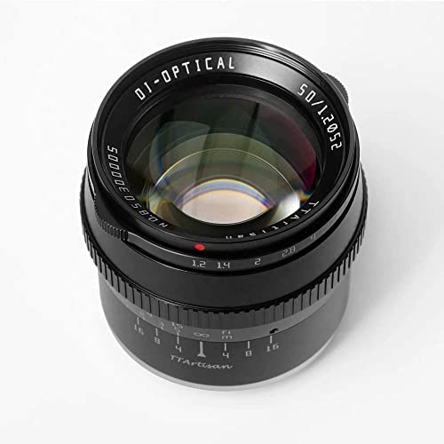 TTartisan Objectif fixe 50 mm F1.2 APS-C Large ouverture manuelle Compatible avec appareil photo Fuji X-Mount Fiche Technique et Prix au Maroc