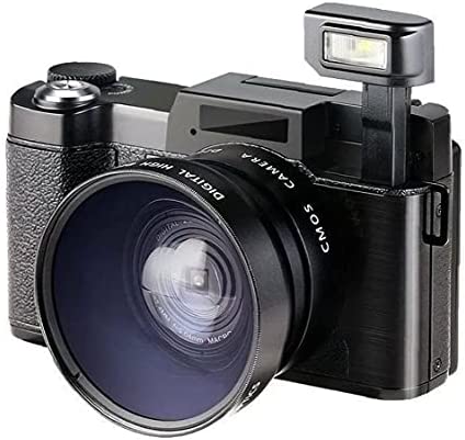 Vlogging Appareil photo numérique vidéo caméscope numérique HD 1080P écran Rotatif avec objectif grand angle noir, appareil photo numérique Fiche Technique et Prix au Maroc